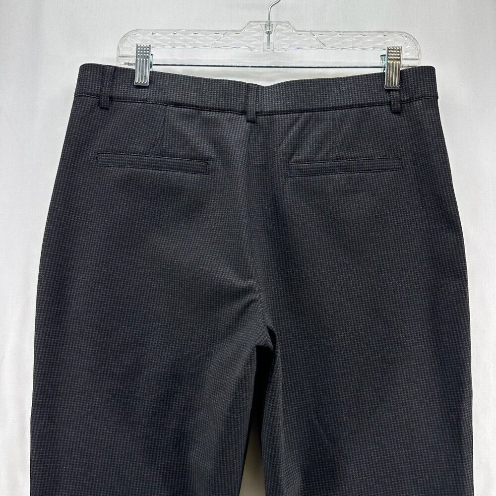 Mario Serrani Pants Womens Size L Houndstooth Slim Tapered Ankle Trousers Gray - Picture 5 of 10